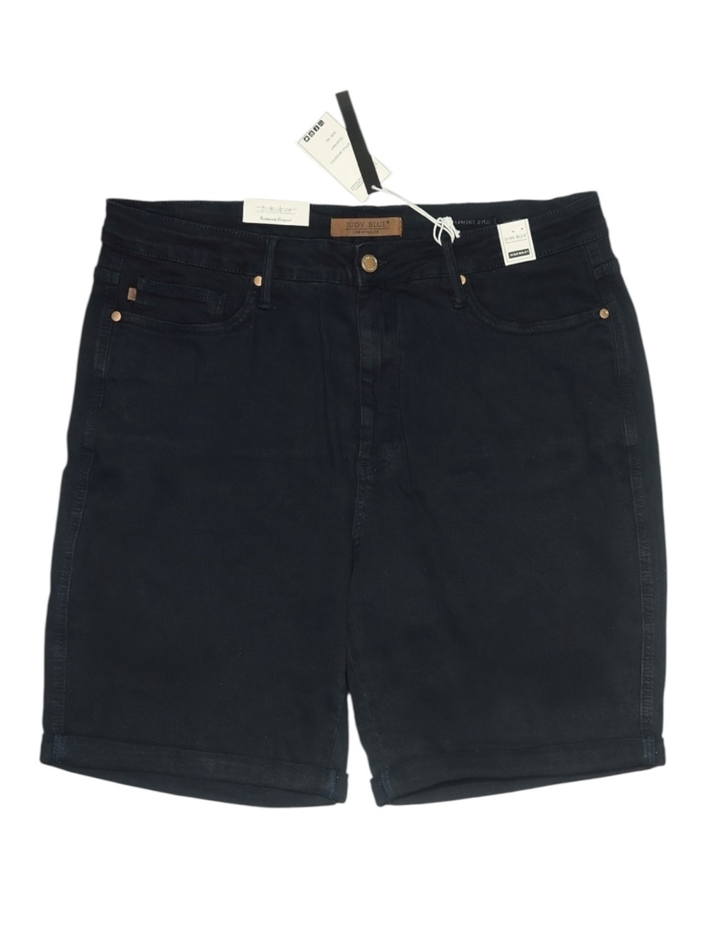 Judy Blue 3XL High Waist Bermuda Shorts Black Stretch Denim NWT Plus